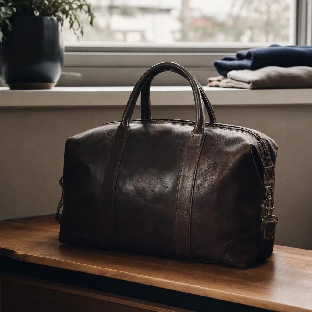 Full-Grain Leather Weekender